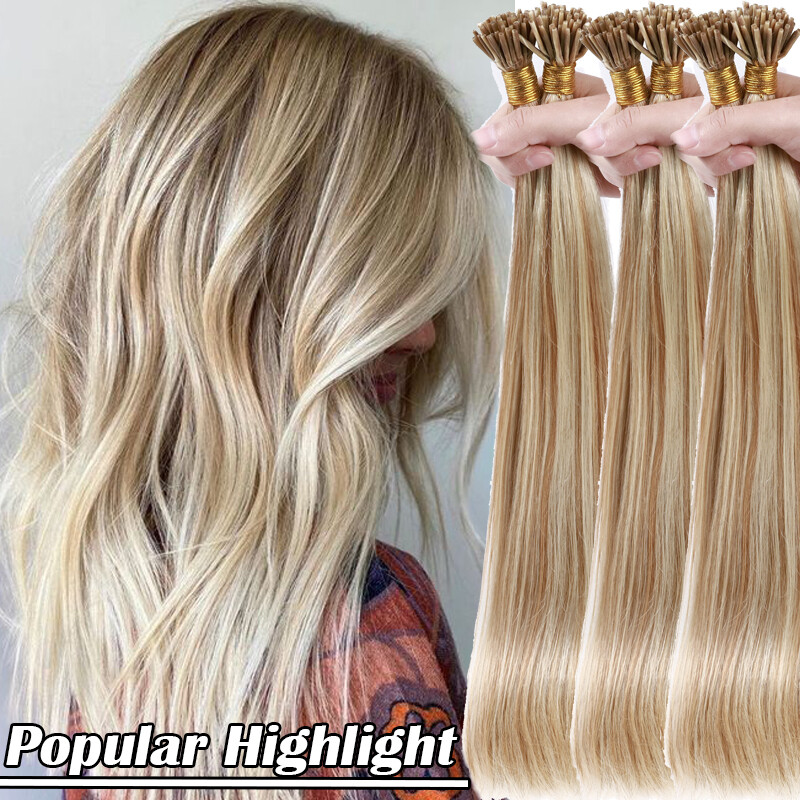 I-Tip Stick 100% Remy Human Hair Extensions Pre Bonded Keratin Fusion 1G/S Thick