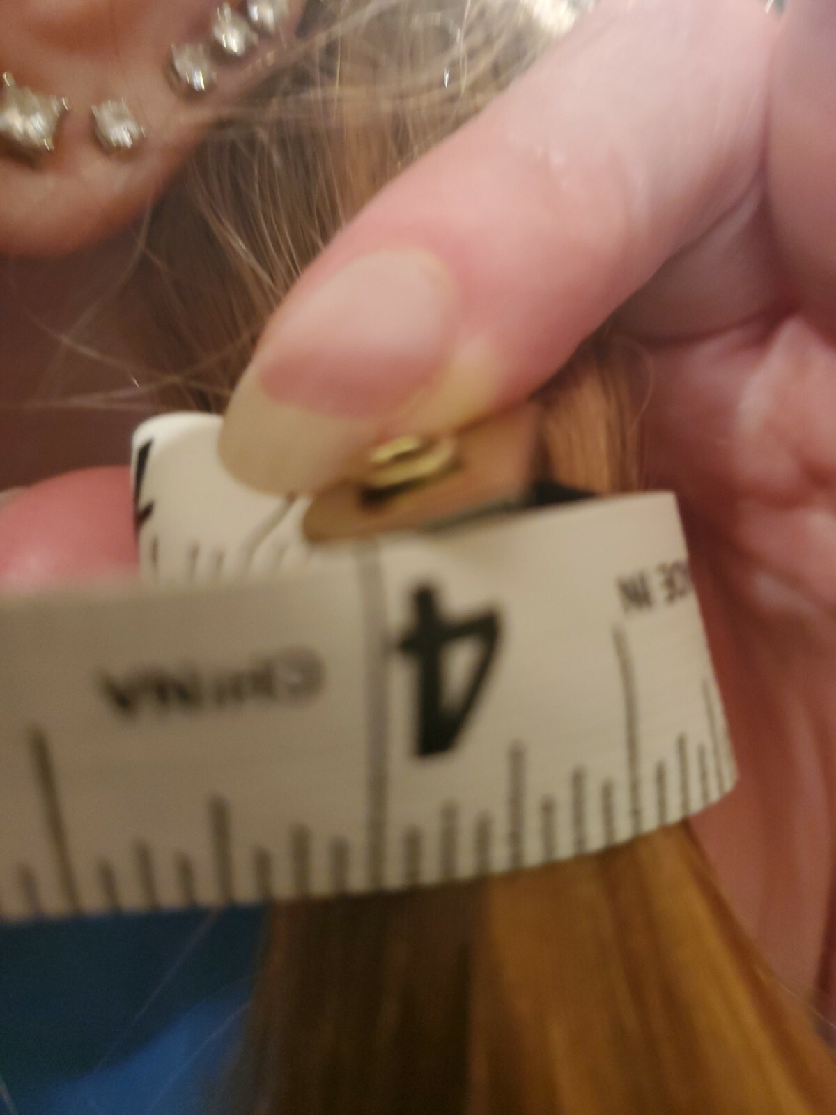 Real Virgin Human hair in auburn/strawberry blonde – cut to length