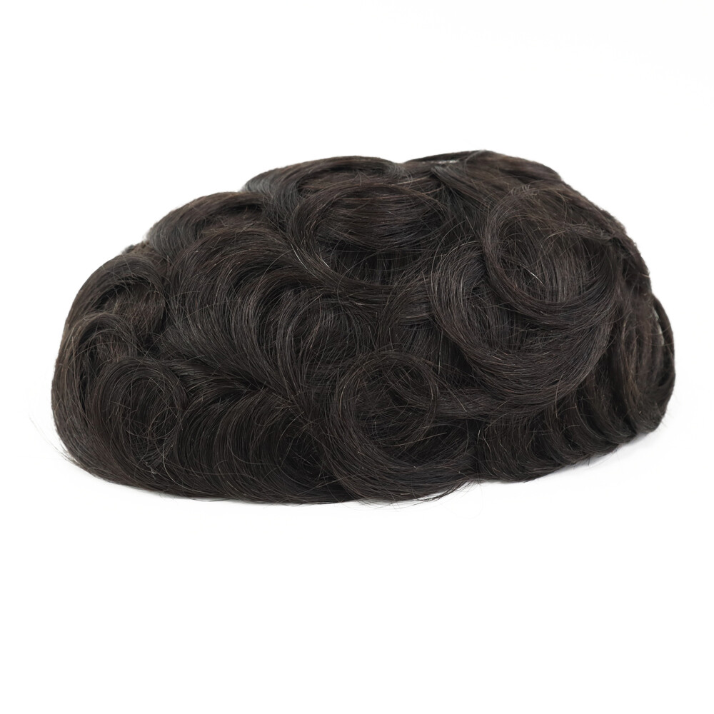 Men Toupee Hairpiece French Lace Hair System Replacement Poly Skin Men Wig 6×9