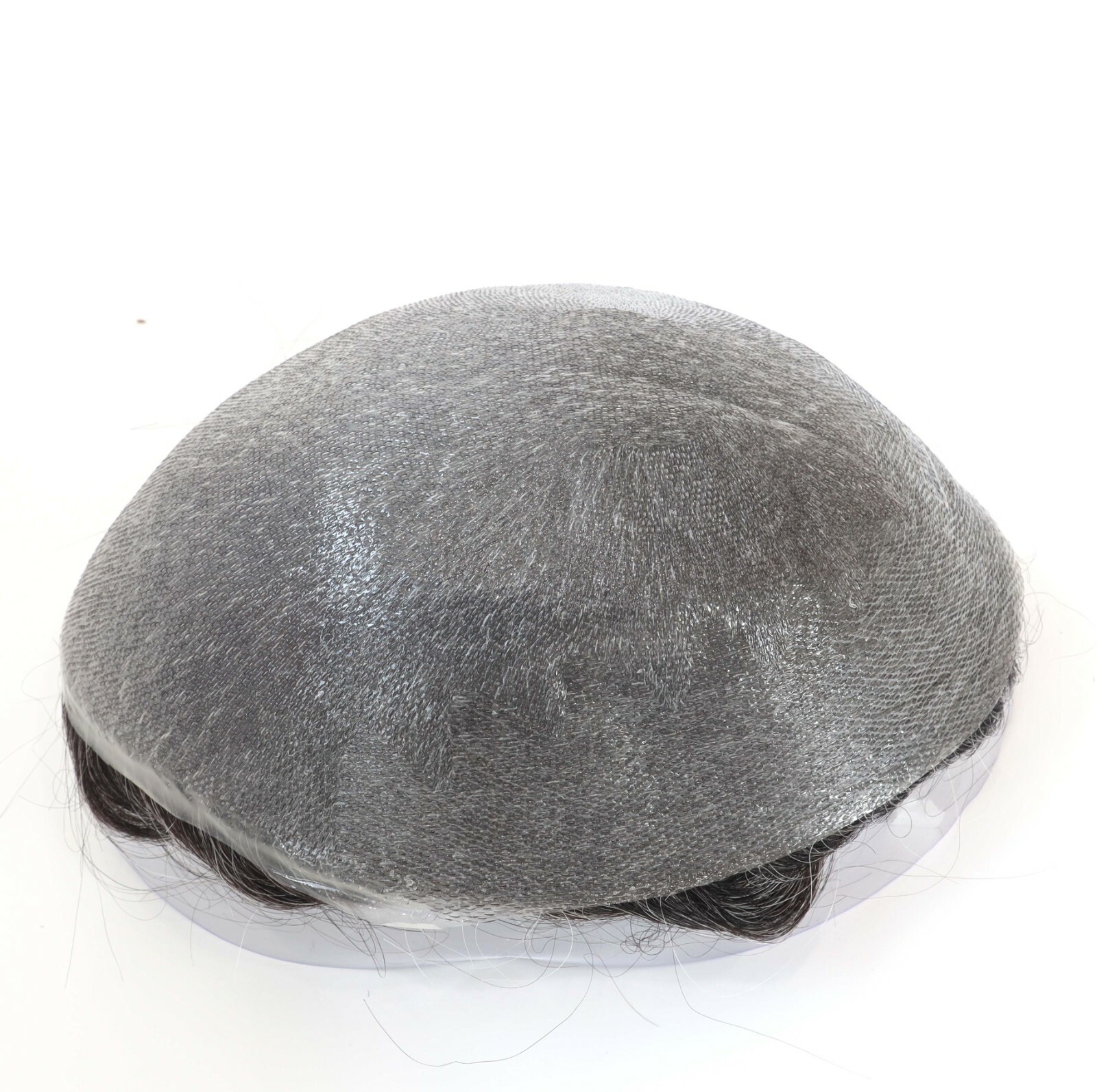 Natural Mens Toupee Hair Replacement System Super Thin Skin V Looped NG #1B10