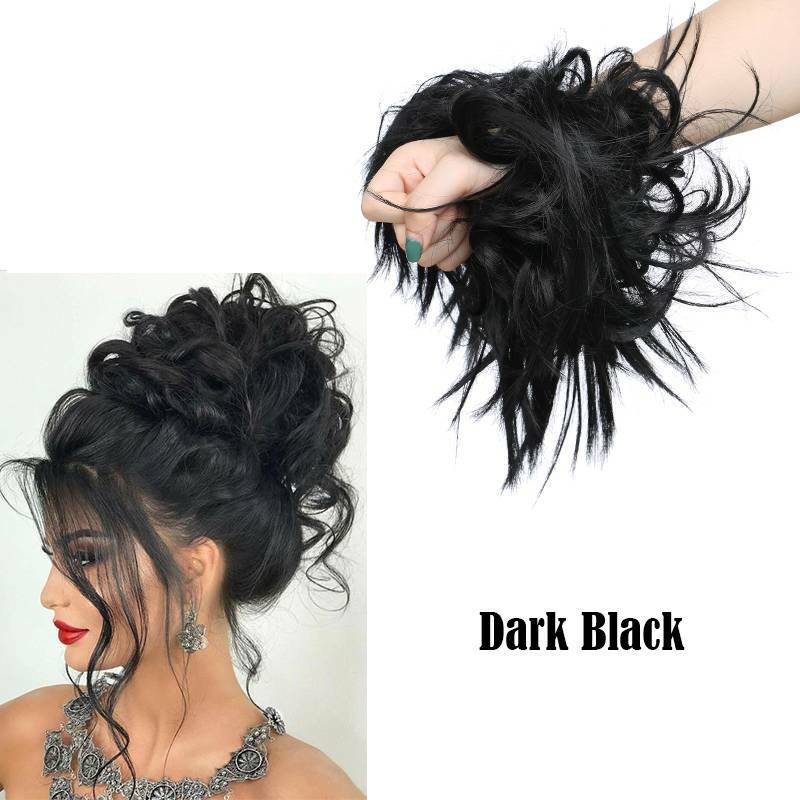 Extra Large Messy Bun Hair Extensions Scrunchie Wrap on Ponytail Updo Hair Piece