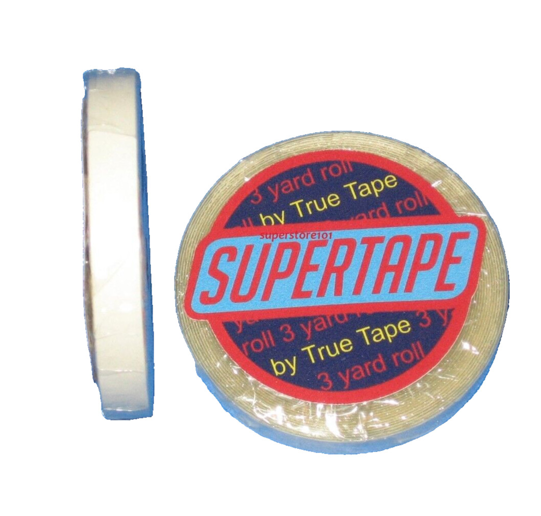 SuperTape 1/4″ x 3 YD Roll Tape Adhesive(white lined core) Hair Piece Wig System
