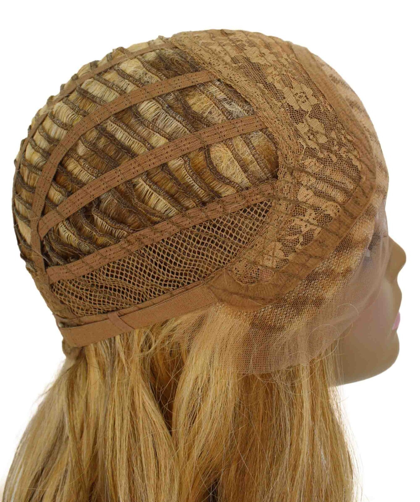 Wavy 21 in 4X4 Hand Tied Lace Front Wig, Strawberry Blonde Blend-BLT-0106-048