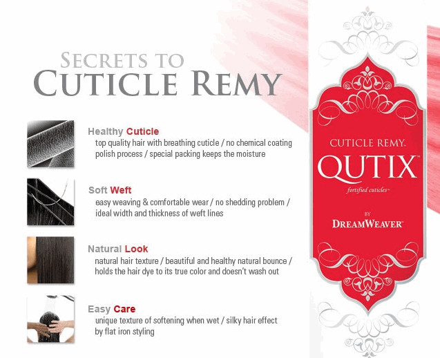 Model Model Cuticle Remy Qutix 100% Human Hair Remi Yaky [MODERN LOOSE DEEP]