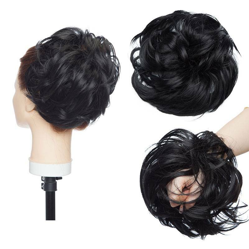 80g Thick Messy Bun Hair Piece Scrunchie Wrap On Updo Pony Tail Hair Extensions