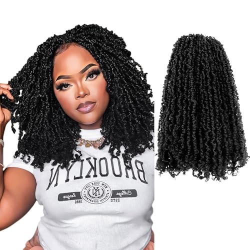 12 Inch 10 Packs Yanky Twist Crochet 12 Inch (Pack of 10) 1B(Natural Black)