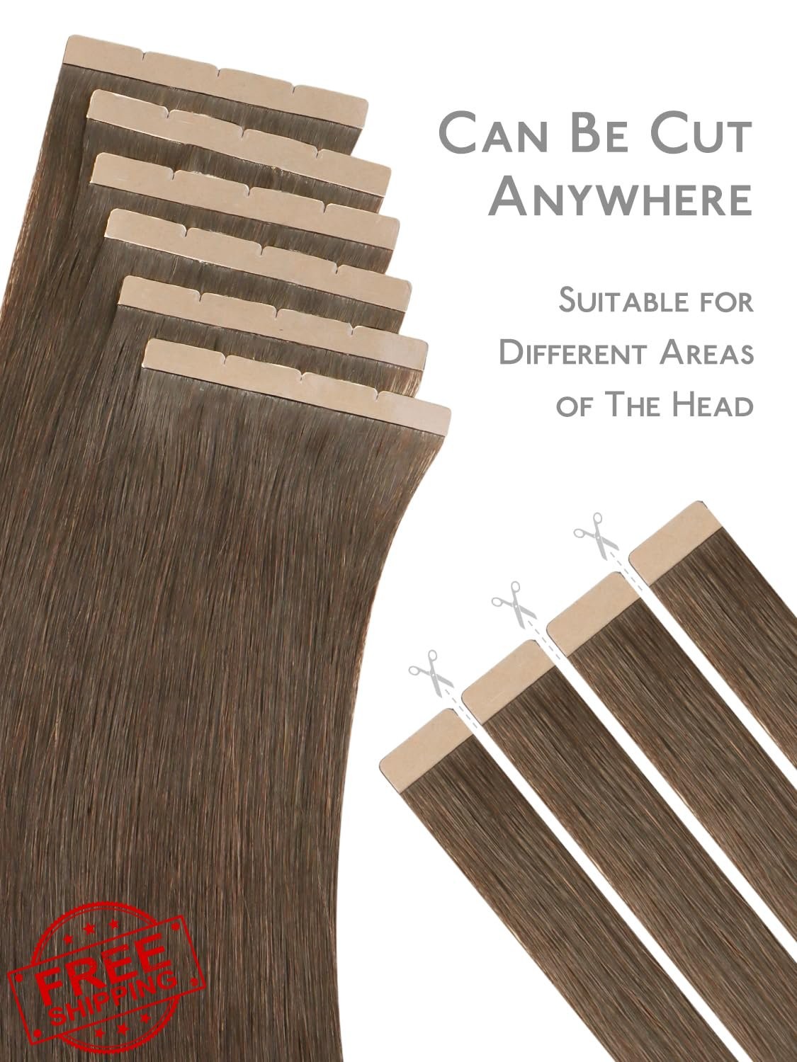 Wennalife Light Brown 8cm 22in tape hair