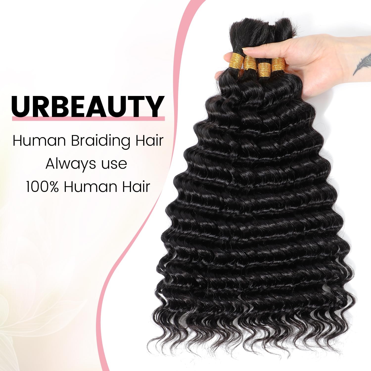 Urbeauty Human Hair For Boho Bob – Bohemian Hair For – Jet Black 14 In