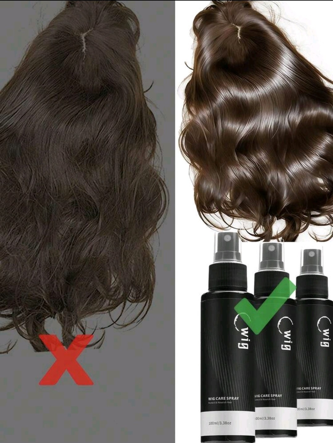 Wig & Hair Care Set,Suitable For Daily & Long-Term Human Hair Wig Maintenance.