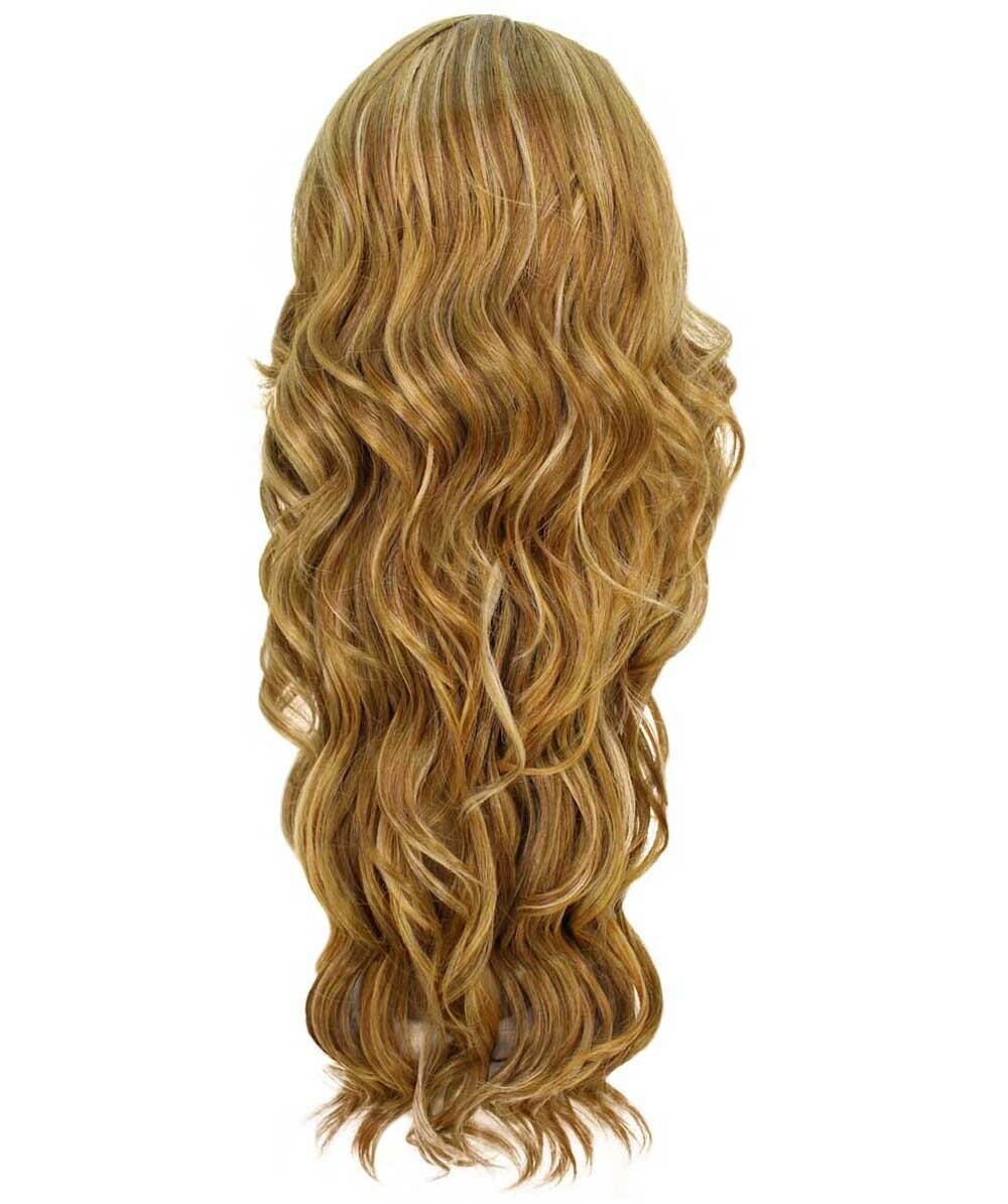 LUXLUXE Asana Wavy 26″7×4 Women’s Lace Front Wig, BLT-0117, Blonde Blend