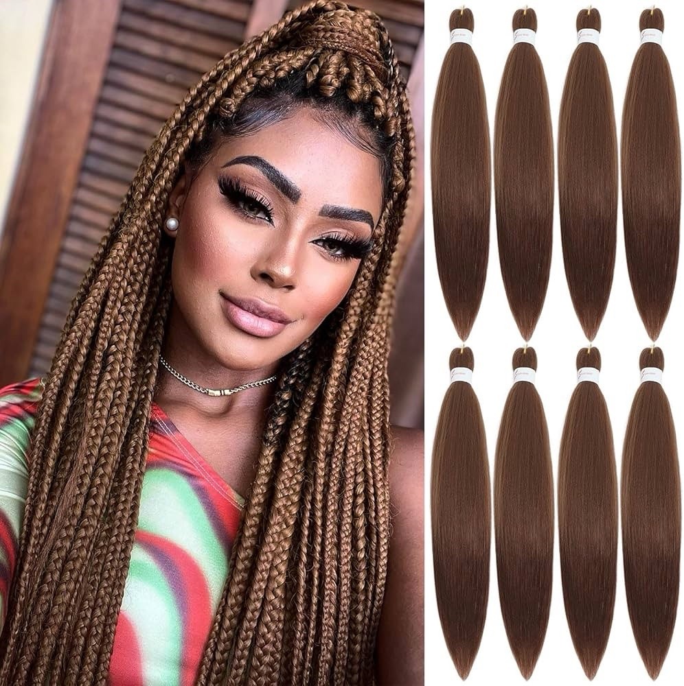 Anemoi Braiding Hair Pre Stretched 26 Inch 8 Pk Grown Color. Please See Pictures