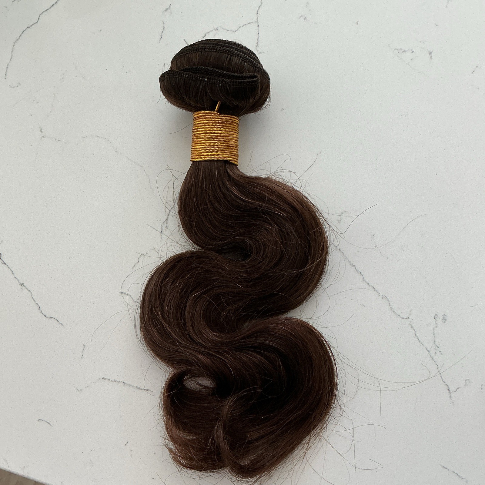 Dark Brown Human Hair Body Wave Wavy Weft Extensions 3 Bundles 14