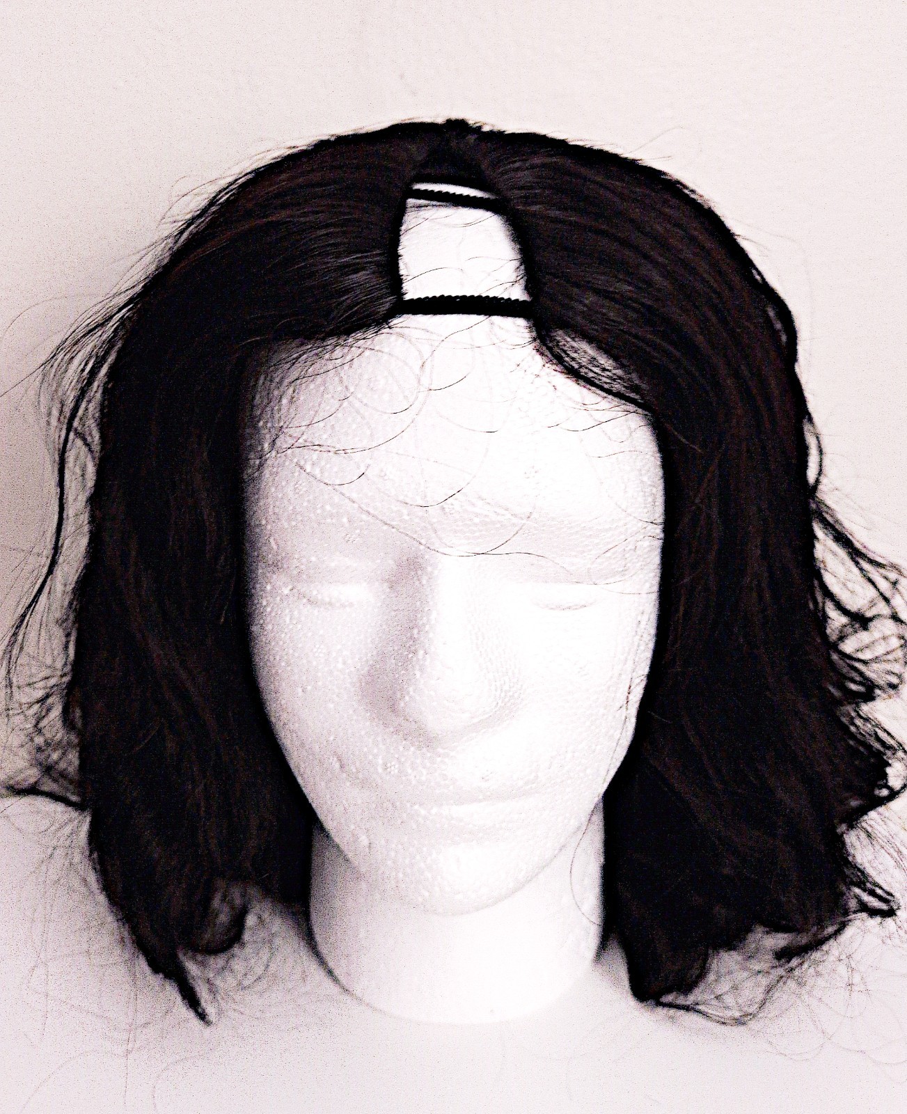 Black Wavy Wig 9 INCHES U Part Curly Synthetic Hair Cosplay Gyaru Aesthetic