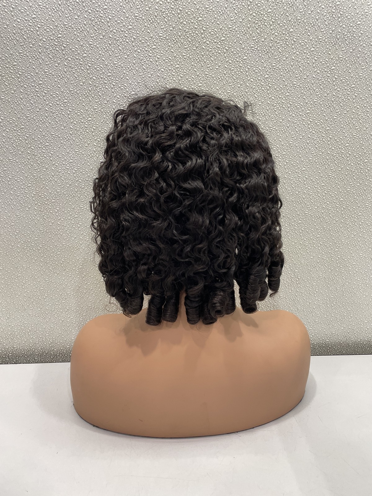 VIP Beauty Burmese Curly Human Hair Beginner Friendly Half Wig, Natural Black