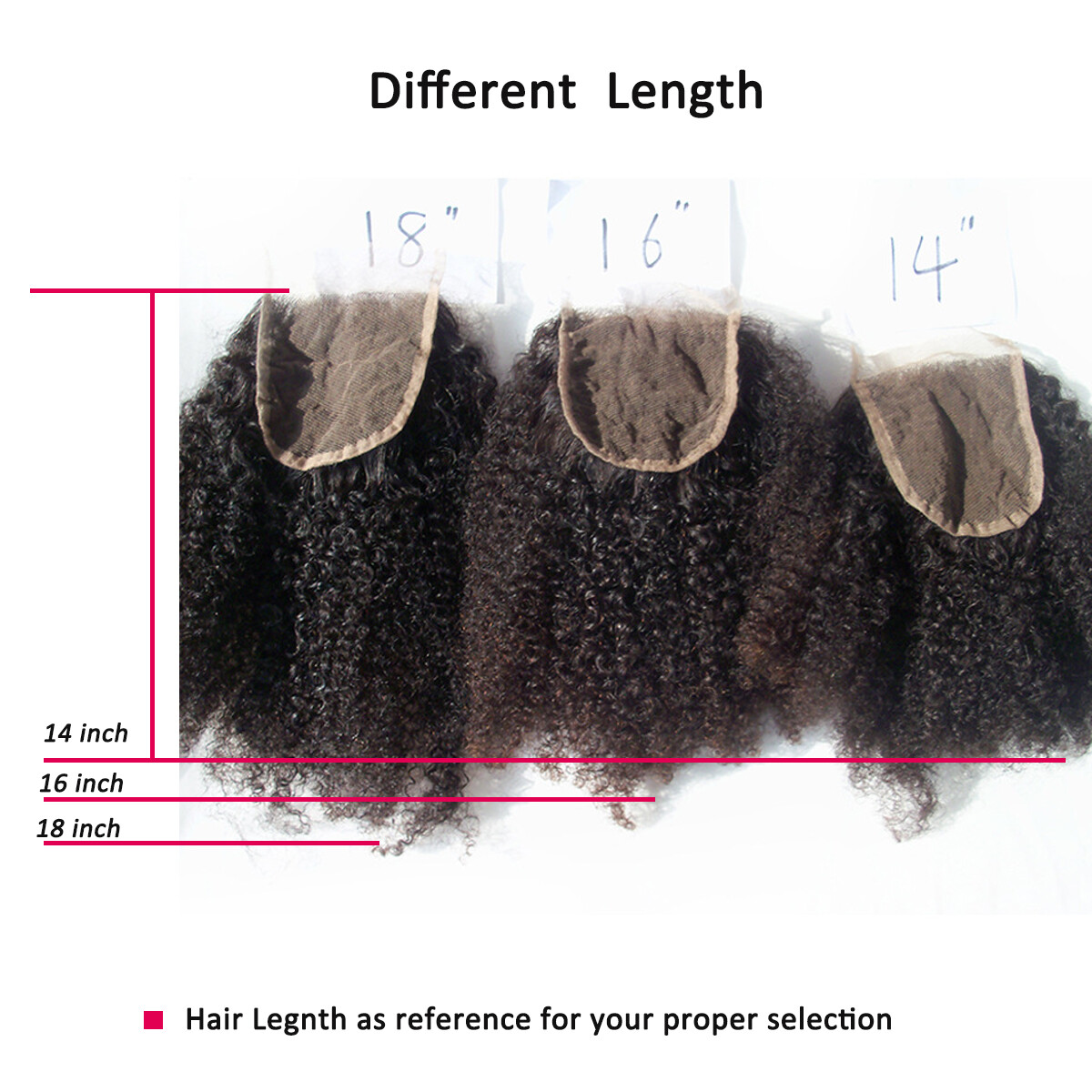 4X4 Lace Closure Afro Kinky Curly Remy Hair Afro Curls Human Hair Lace Closure