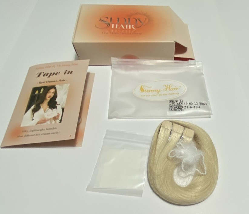 Sunny Human Hair Tape In Extensions 12 Inch 30g 20Pcs #60 Bleach Blonde Remy NEW