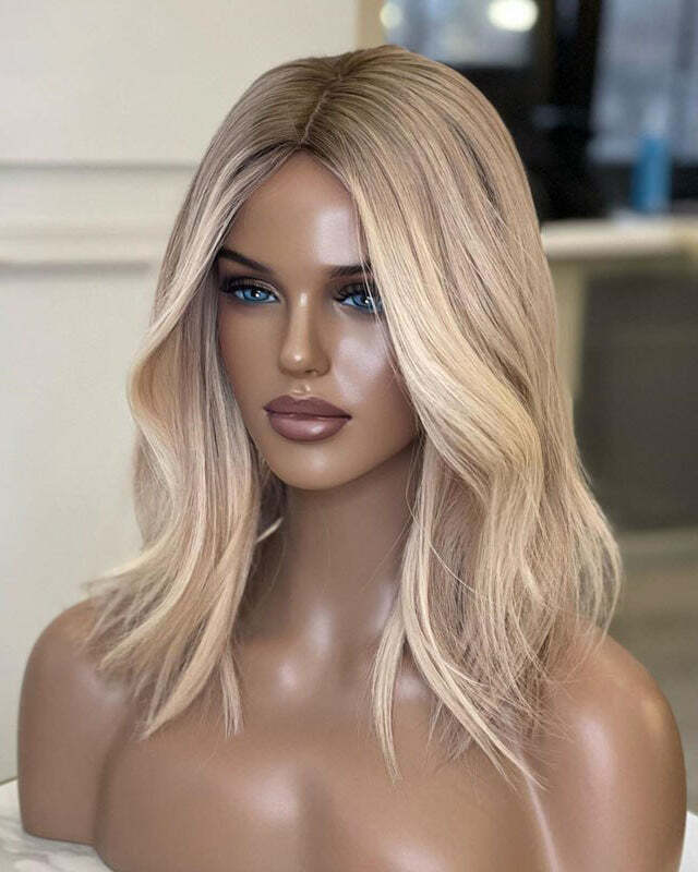 Blonde L13x4 ace Frontal Wigs for White Women 100% Human Hair Wigs Wave Hair