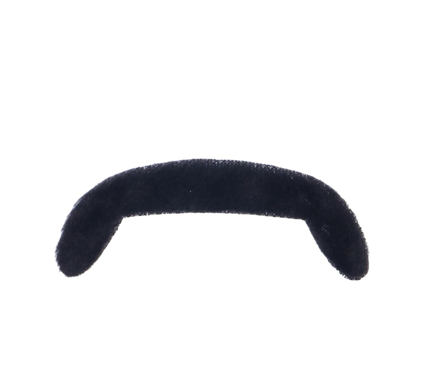 Men Women Unisex Short Curly Black Wig with Mustache Golden Necklace Glasses 60s