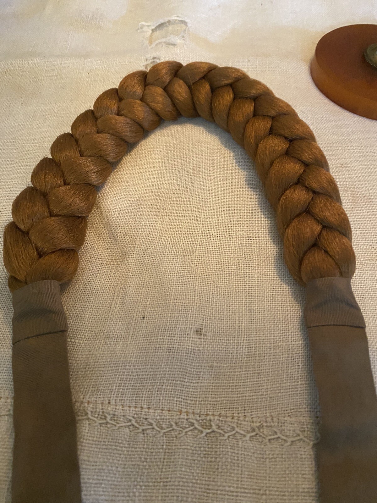 Antique/Vintage Hair Piece Ponytail 12” With Ribbon Ties Japan Headband Childs