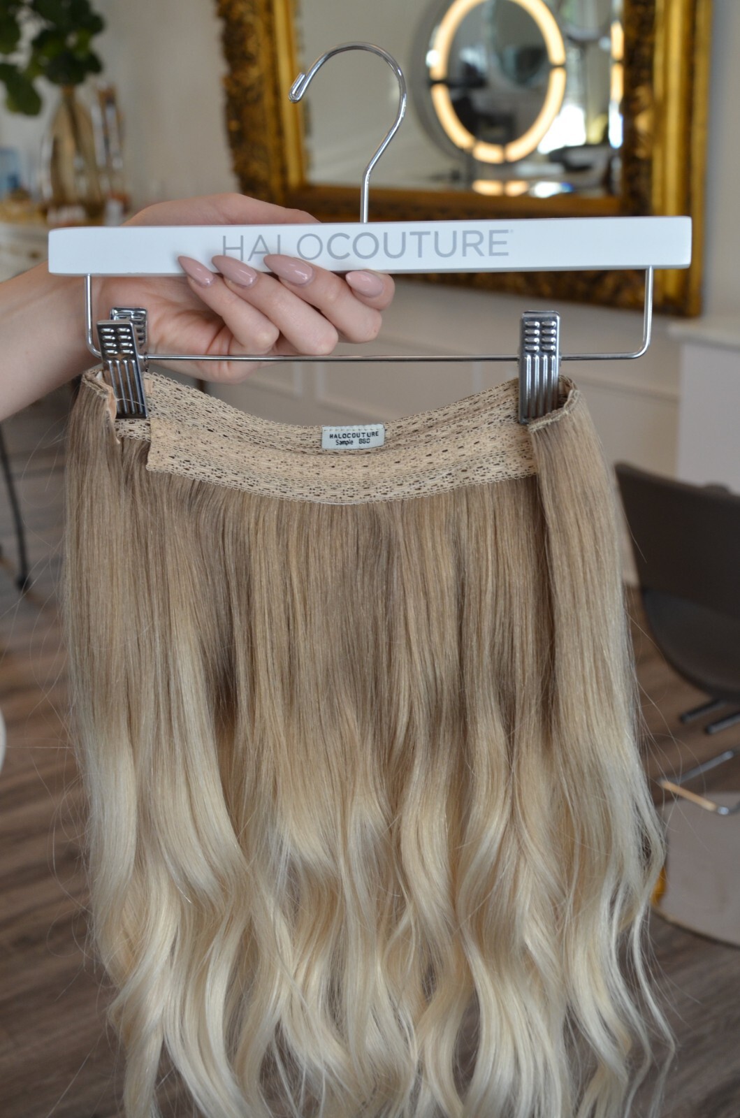 Halo Couture Extensions Hanger (Pack of 10, 20, 50, or 100 Wooden Hangers)