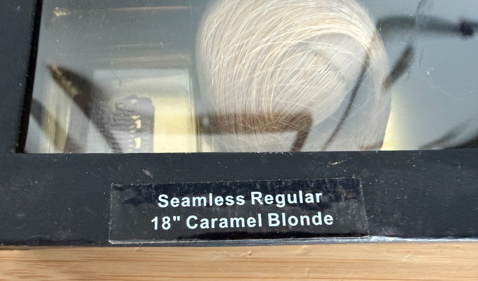 Foxy Locks Luxury Extensions Seamless Regular 18″ Caramel Blonde Remy Human Hair