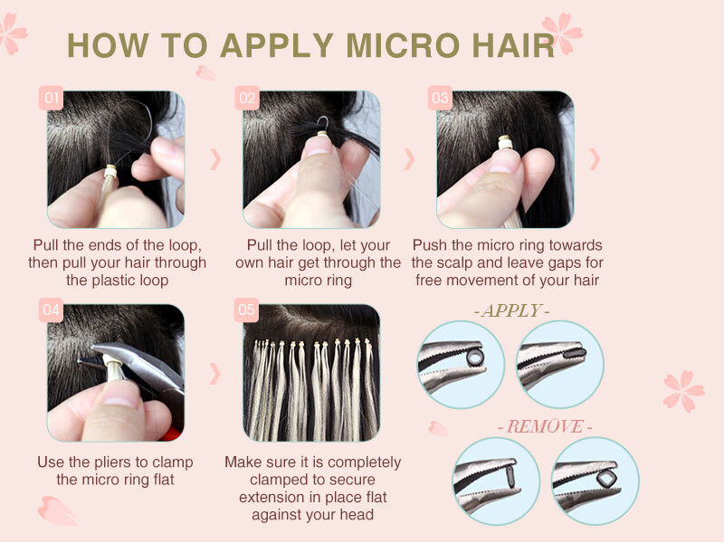 150g Real Thick Micro Ring Human Hair Extensions Loop Microlink Beads Tip 0.5/1g