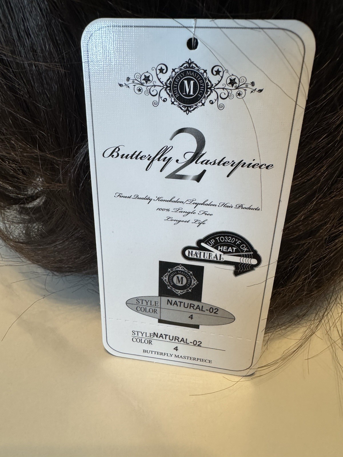 Butterfly 2 Masterpiece Synthetic Wave Wig Natural-02 Color 4 Deep Brown New Box