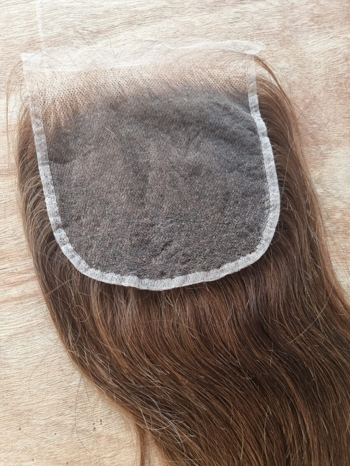 12A 16INCH HD LACE 6X6 CHESTNUT BROWN COLOR 4# BRAZILIAN HUMAN HAIR STRAIGHT 90g