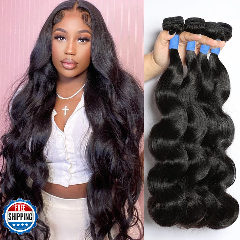 Gotcosy 14A Body Wave Bundles Human Hair 20 22 24 26Inch 100 Brazilian Virgin