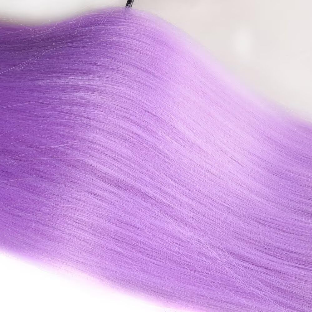 Purple Braiding Hair 24Inch 3 Packs Braiding Hair Pre Stretched Colored Hair Ext