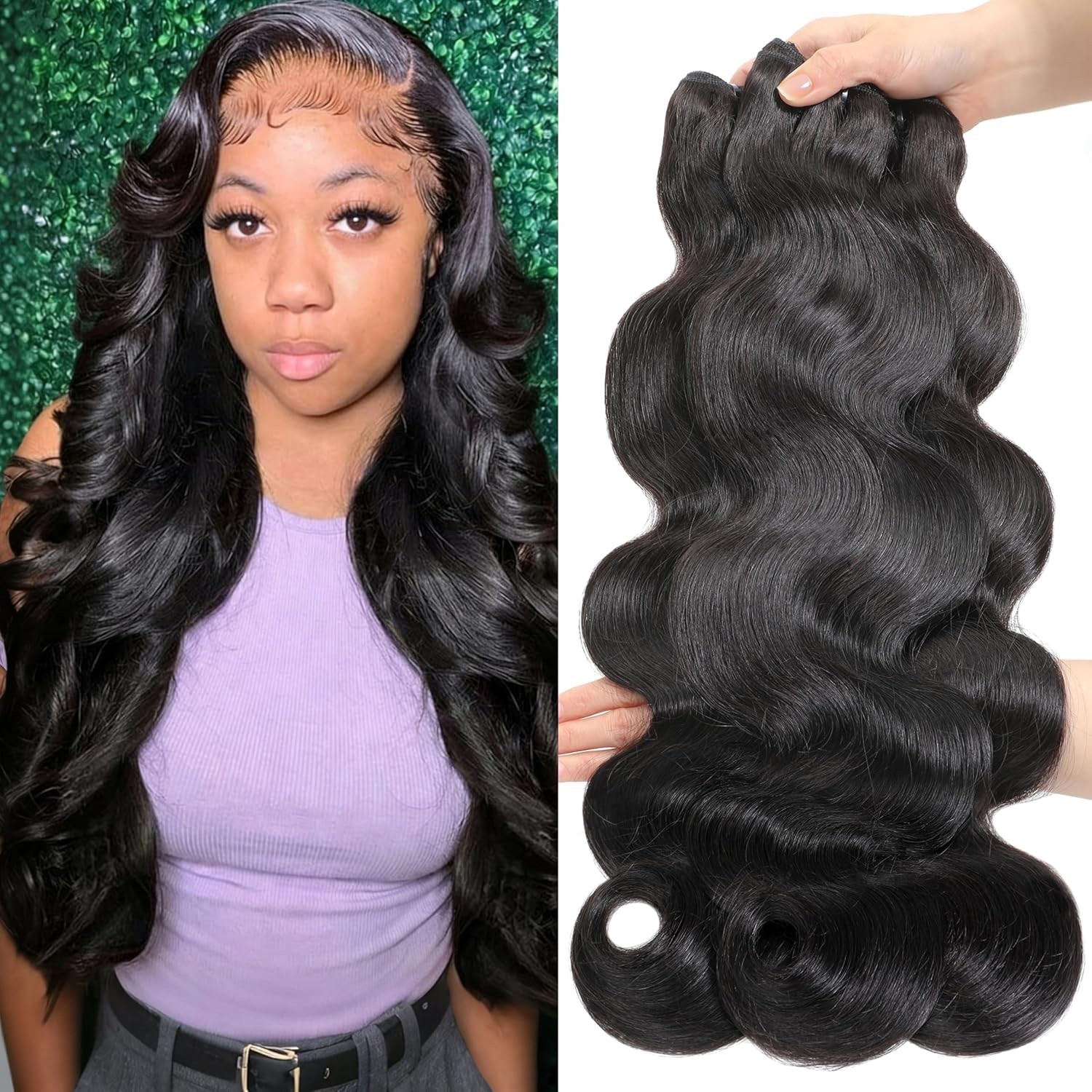 14 16 18 Inch 16A Real Raw Human Hair Bundles,No Tangle No Shedding Body Wave Bu