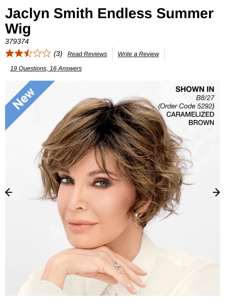 Jaclyn Smith Wig “ENDLESS SUMMER” Champagne with Roots NEW WITHOUT TAGS
