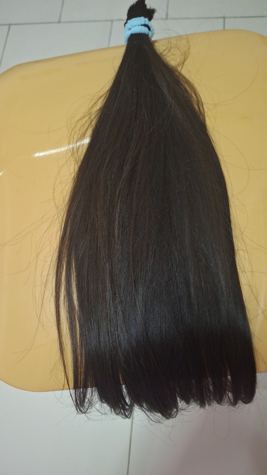 Ponytail from Myanmar girl : 24 inches and 4.16 oz silky hair with video