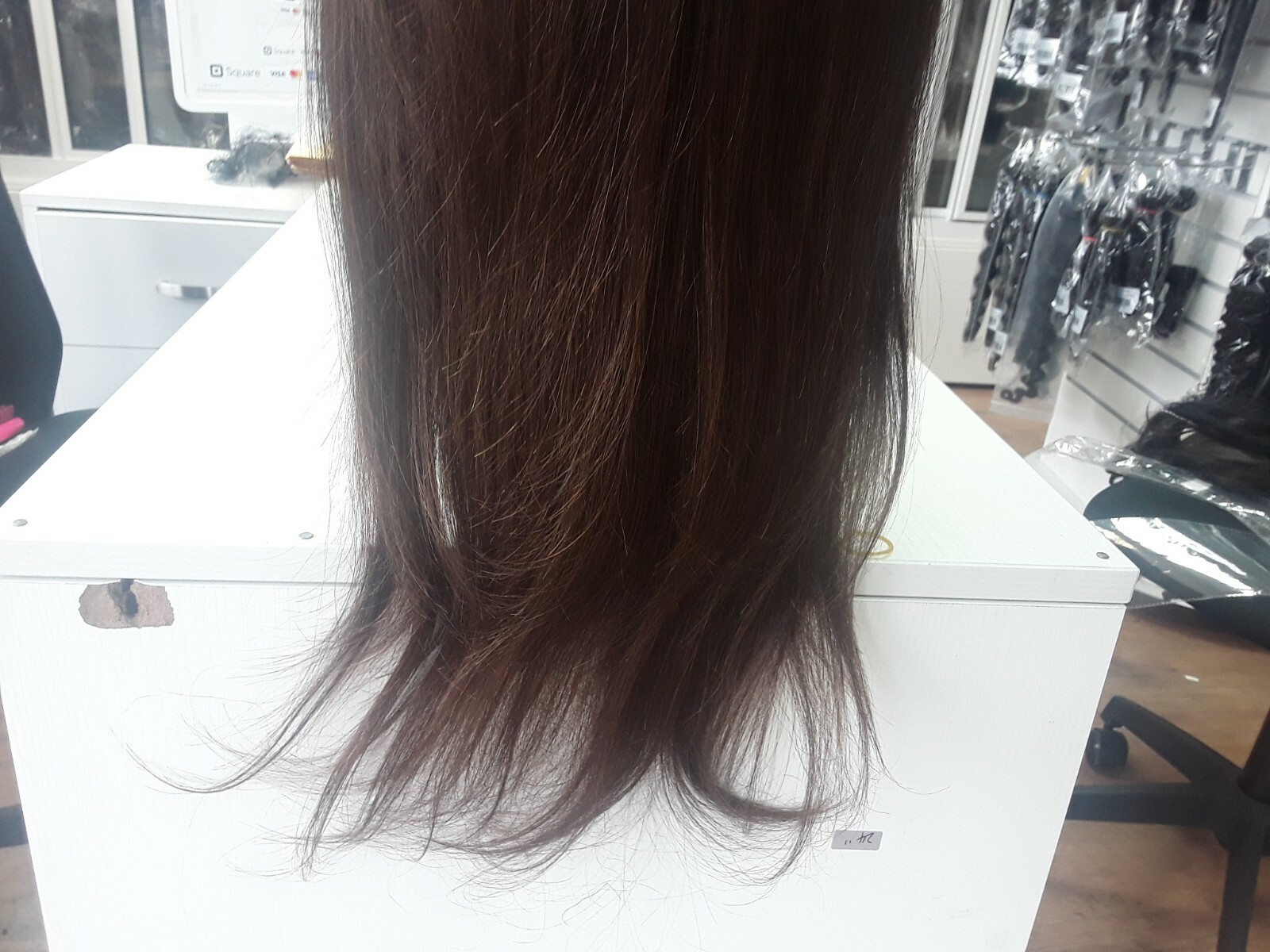 12A 22INCH BRAZILIAN GLUELESS SILK BASE TOP FULL LACE WIG STRAIGHT COLOR 4# 150%