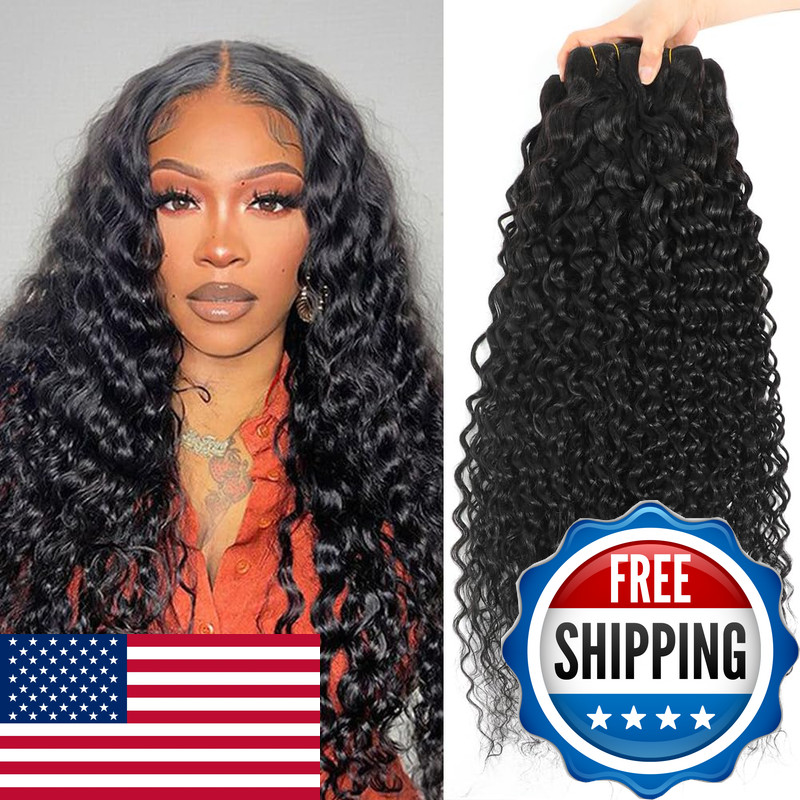 Baierte Water Wave Human Hair Bundles 100 Brazilian Virgin Hair 22 24 26 Inch