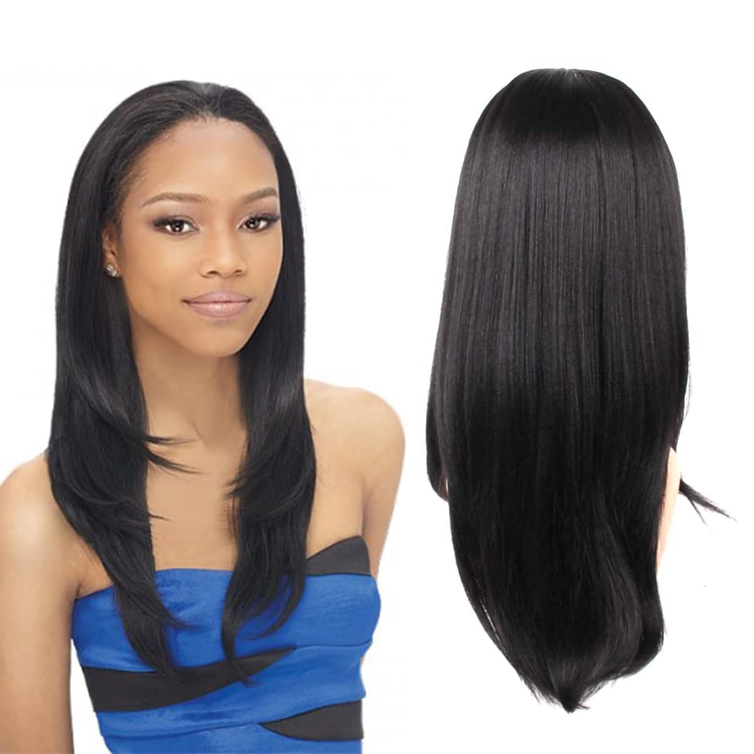 Hairway Quick Wear Weave Wigs For Women Straight Synthetic Hair 16 Inch 3/4