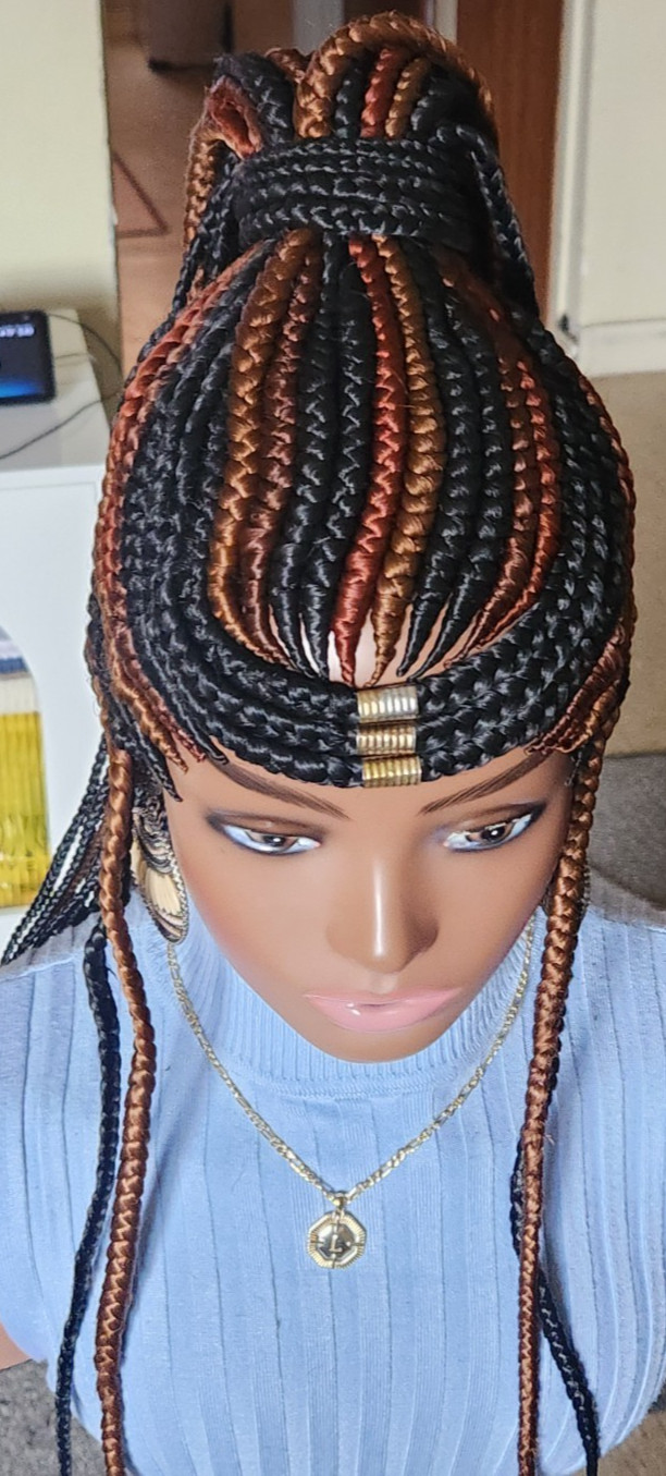 Handmade braided cornrow wig princess Multiple colors
