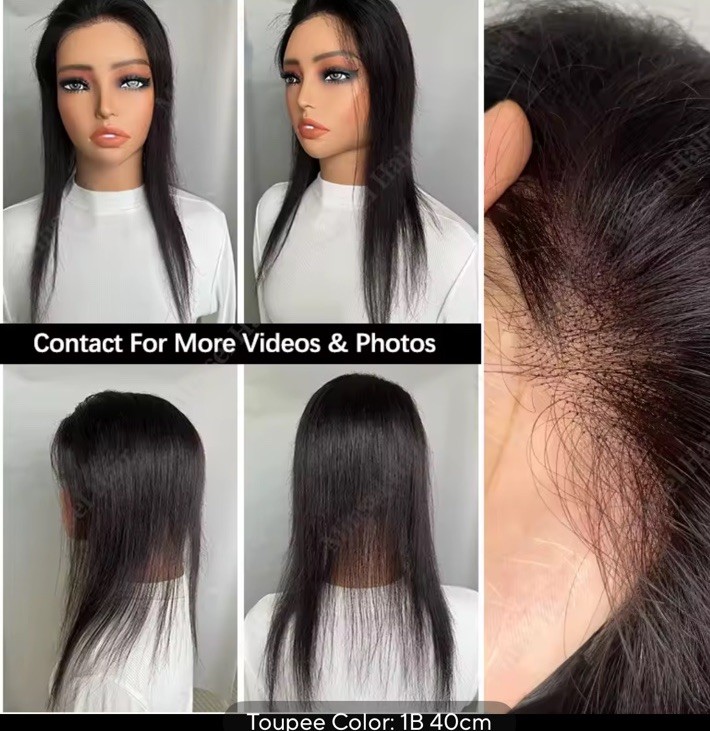 Real Human Hair Topper for Women HD Lace Front Hairpiece for High Forehead
