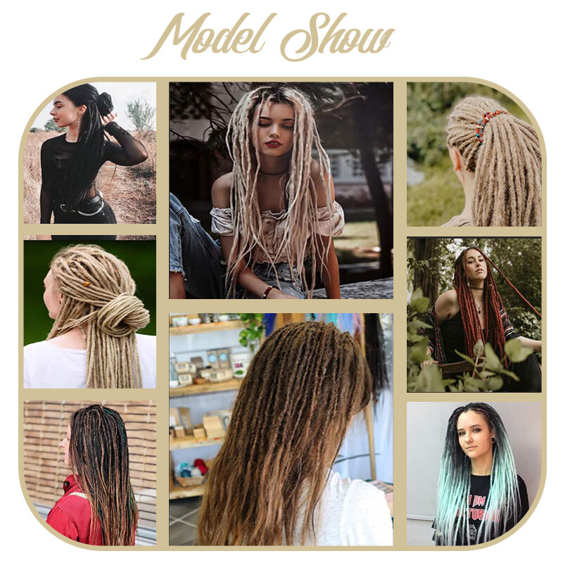 Ombe Dreadlocks Crochet Braid Dreads Locks Reggae Hair Extensions 20″~24″ Blonde
