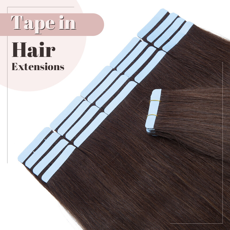 Invisible Tape In Russian Remy Real Human Hair Extensions Adhesive Skin Weft