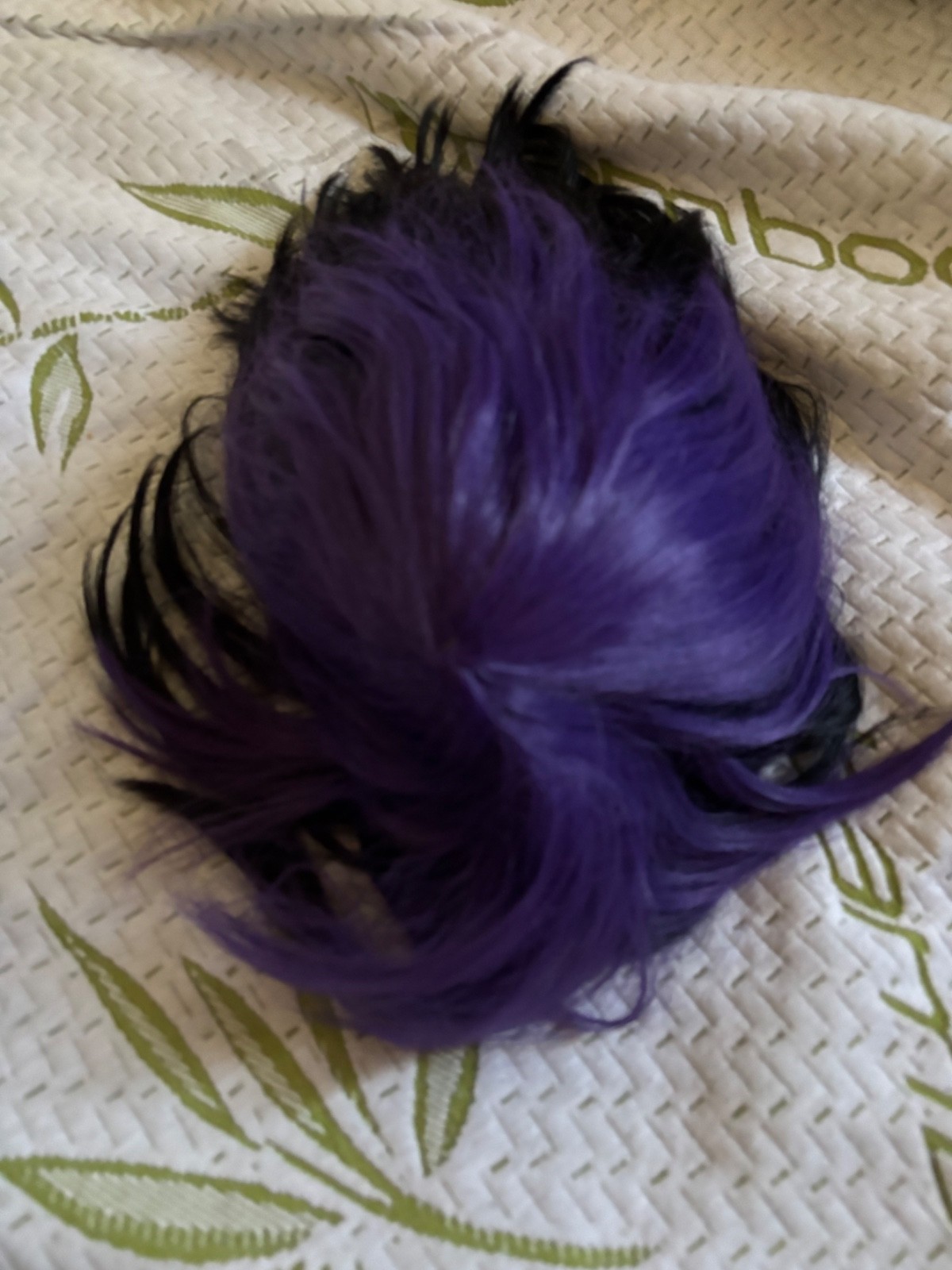 Blue red and purple black mixture unisex wigs