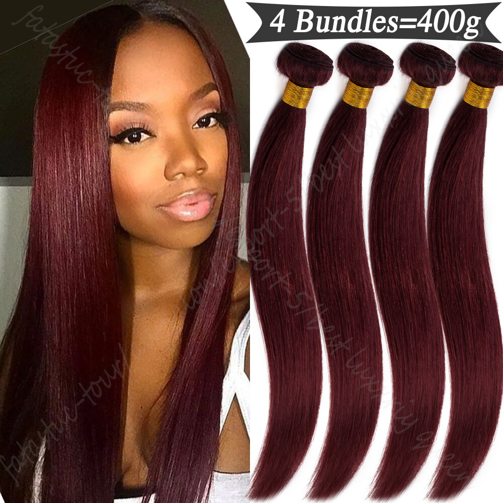 100% Virgin Human Hair Extensions Weave Weft 300g 3 Bundles Full Head Thick Wavy
