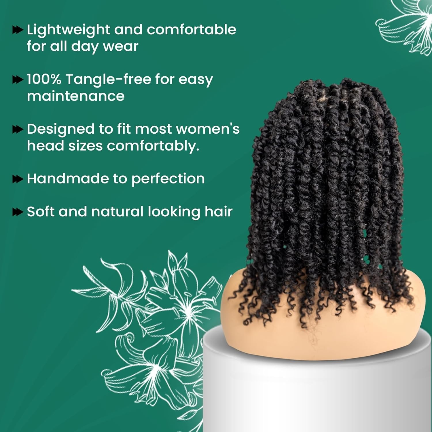 Stylish 12” Spring Twist Braided Lace Wig for Modern Black Women – Easy to Wear