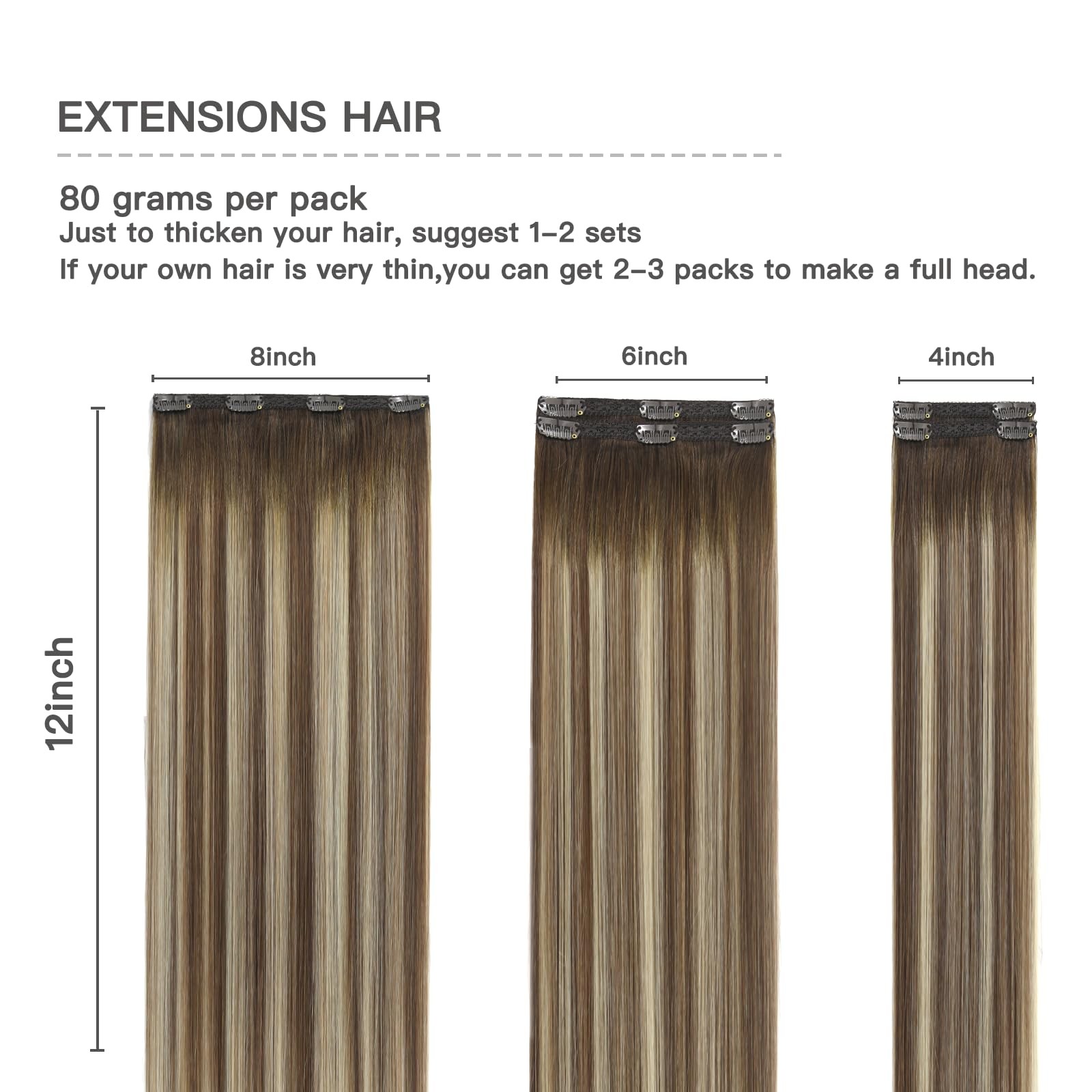 Lace Clip In Extensions Real Human Hair Balayage Walnut Brown to Ash Brown Mi…