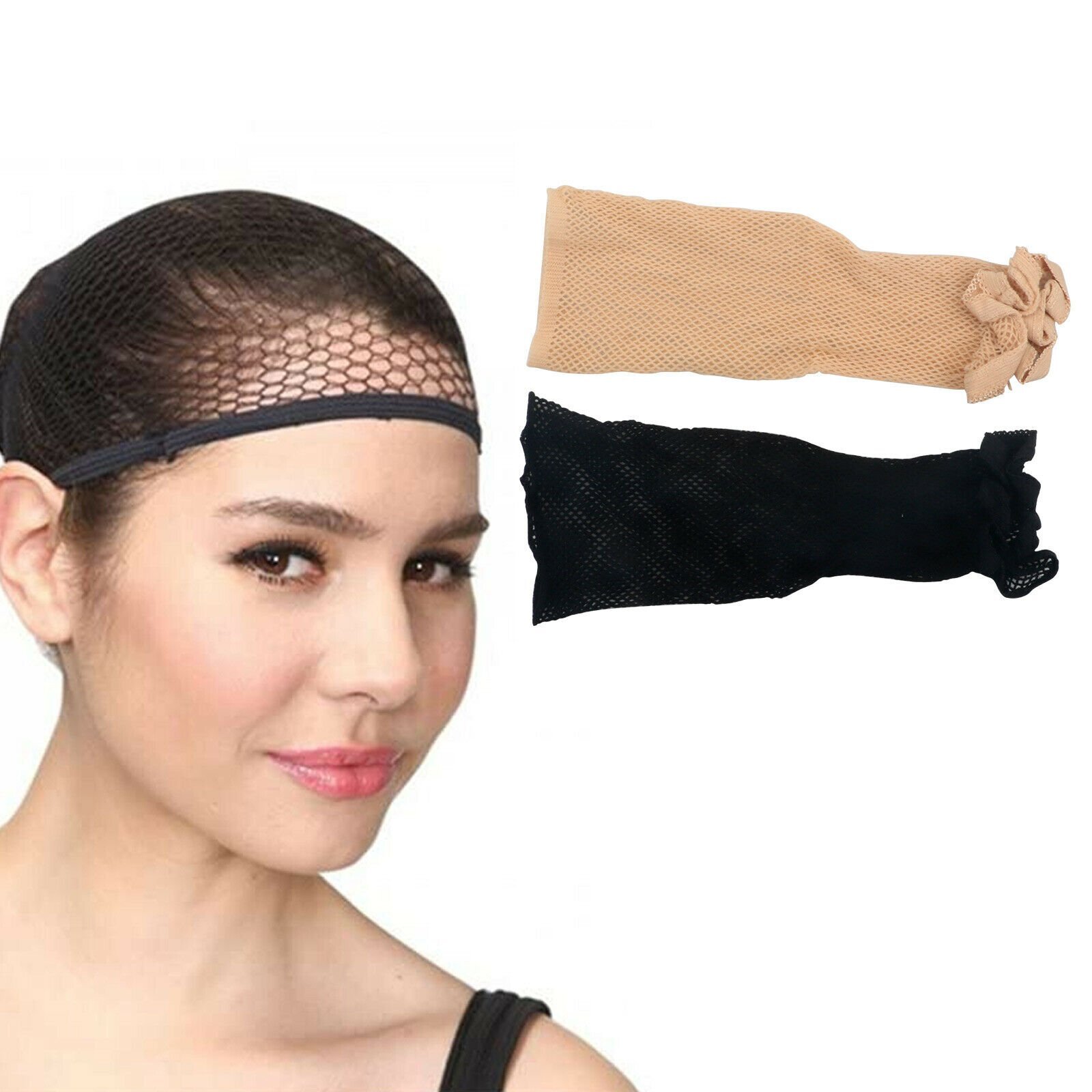 1pcs Deluxe Nylon Stocking Stretchy Wig Caps Light Coffee, Nude, Black, Beige