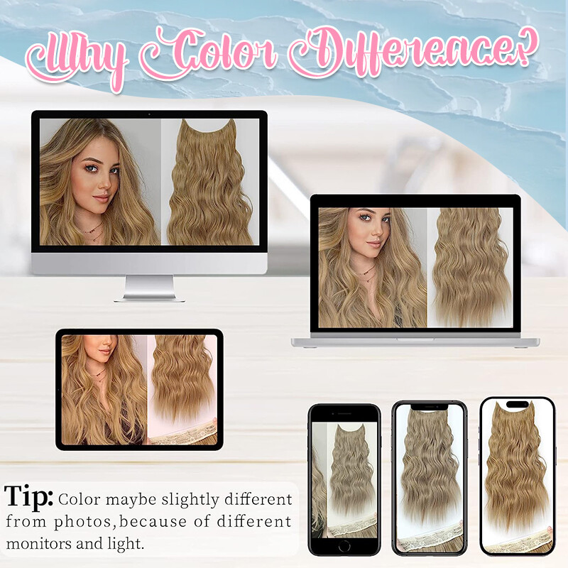 100% Natural Real as Human Wire in Hair Extensions Invisible Nano Ring Clip in