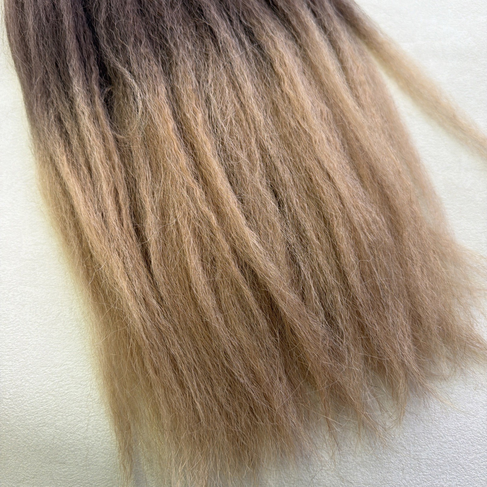 BELLAMI Silk Seam Textured Clip Ins NEW Dark Brown Ash Brown Ombre Blowout 24”