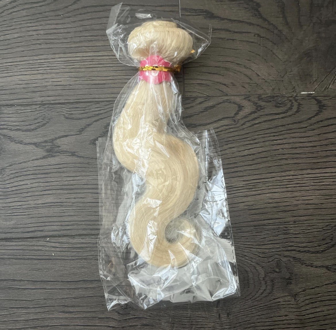 Blanche Brazilian Human Hair Weft Extension Straight Light Blond 10in HD Lace
