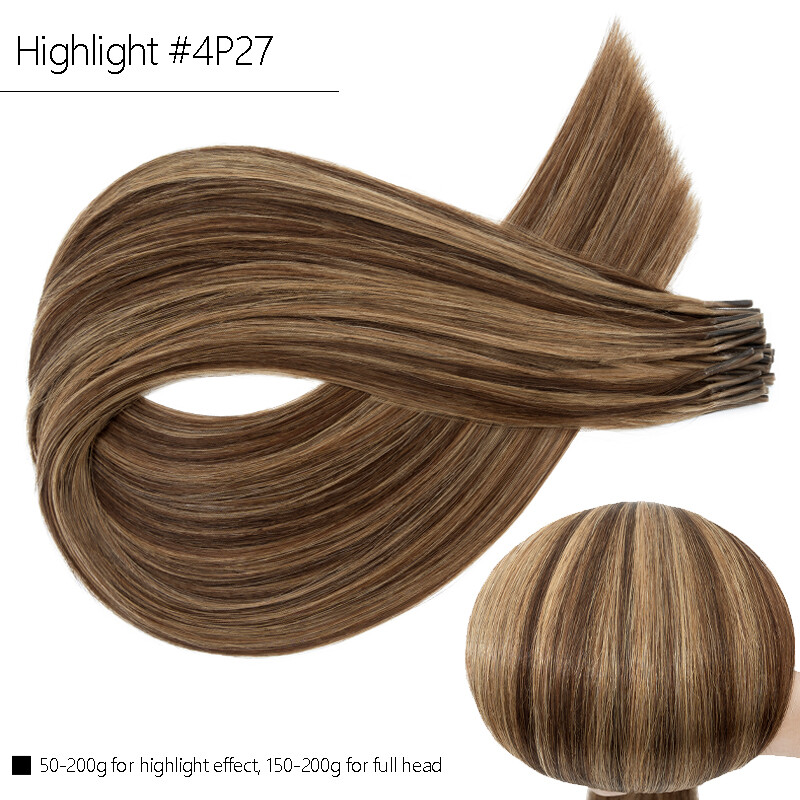 Stick I Tip 100% Human Remy Hair Extensions Highlight Thick 1g/s Full Head 150S