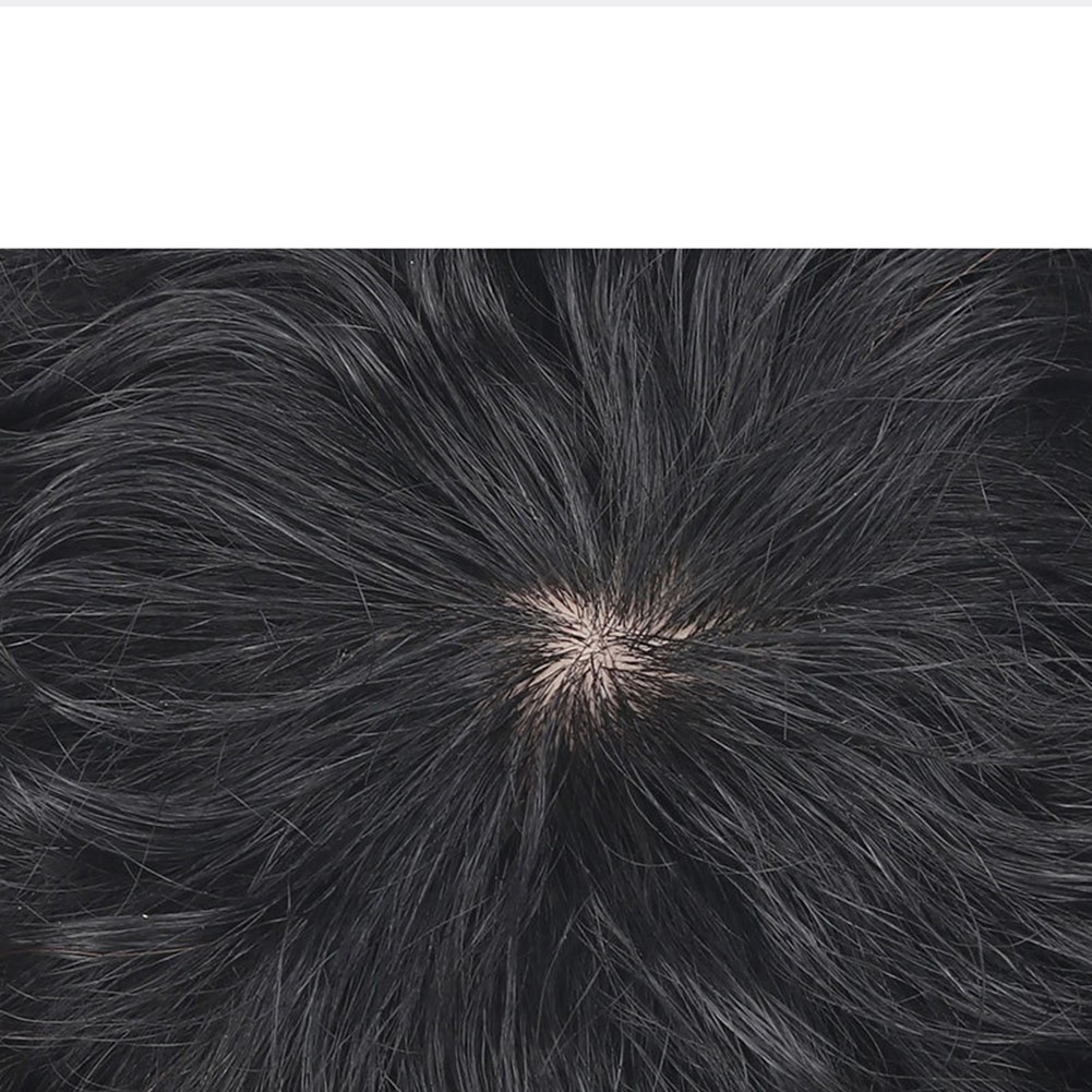 Natural Curly Hair Topper Human Hair Clip in Wiglet Hair Pieces Toupee For Men
